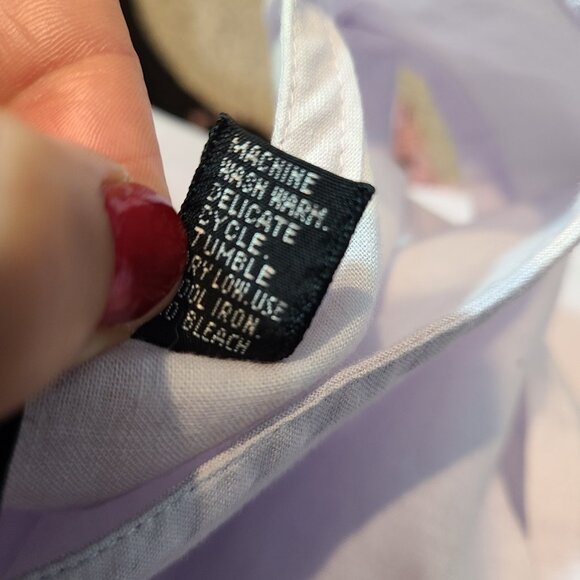 VTG Tomboy Le Sport Boxy Top 90s Lilac Purple Preppy Resort Vacation Oversized - Picture 8 of 8